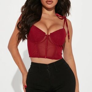 Sexy Red Bustier Top - XS